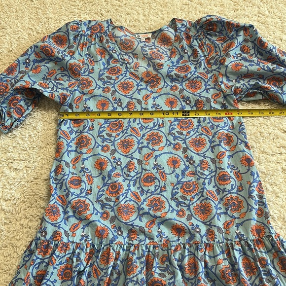 SUNDRY X EVEREVE 0 (S) All Day floral puff sleeve mini dress with ruffle hem - Picture 4 of 9